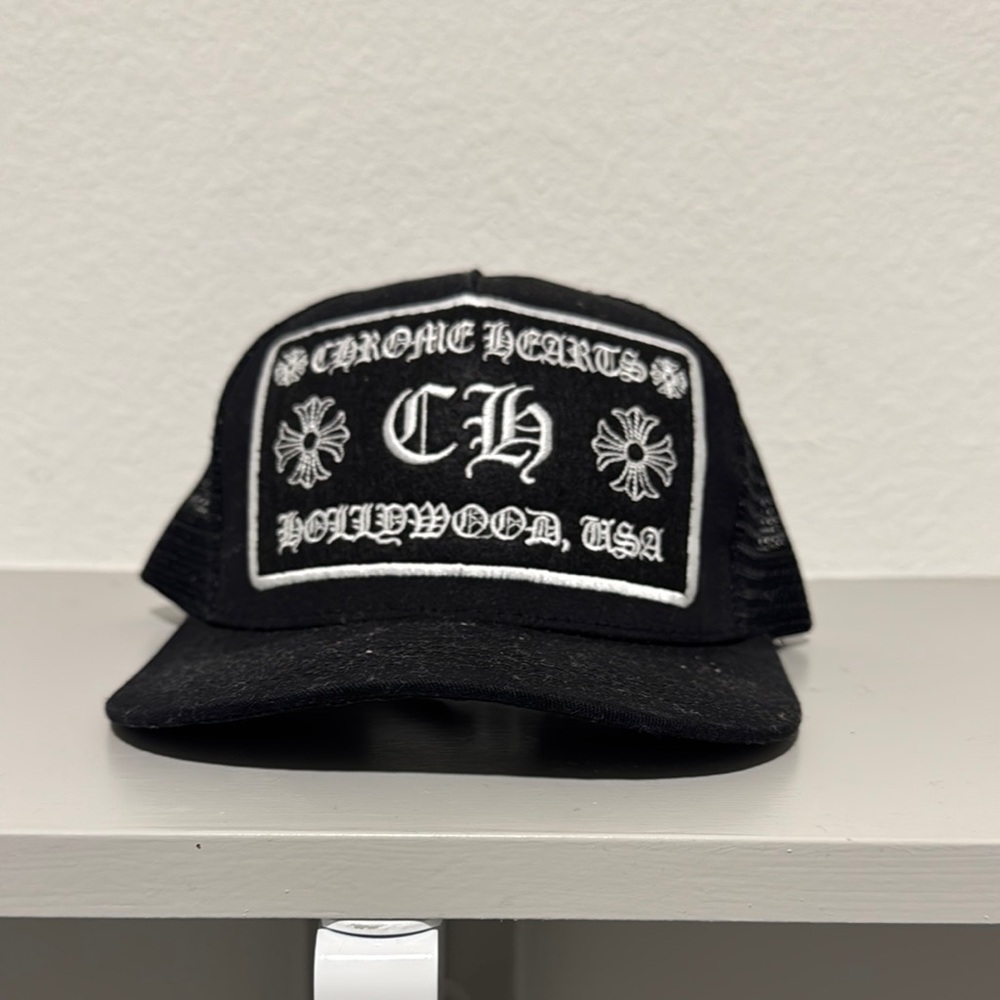 Chrome Hearts Black Trucker Hat
